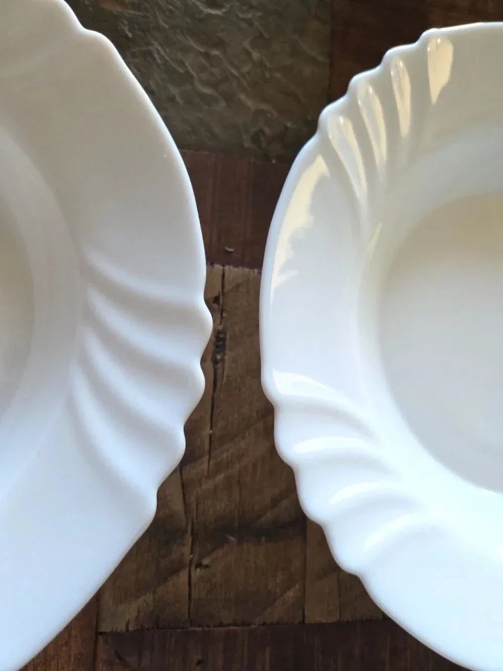 Arcopal France Soup Bowl Bowls White Set of 4 Luminarc Trianon Ruffled Rim 9